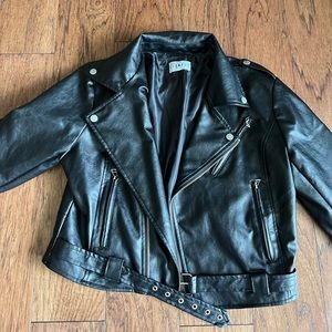 Lioness cropped faux leather jacket
